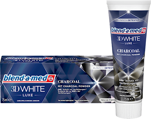 Zahnpasta 3D White Luxe Aktivkohle blend-a-med