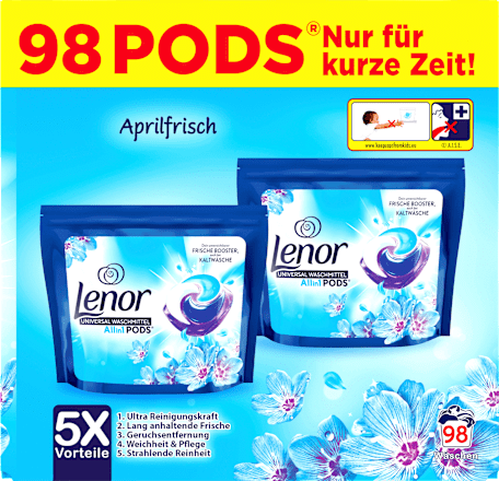 Vollwaschmittel Pods Aprilfrisch Lenor