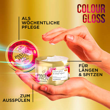 Haarmaske miracles colour gloss & deep repair PANTENE PRO-V