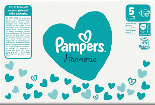 Windeln Gr. 5 Junior (11-16 kg) Monatspackung Pampers Harmonie