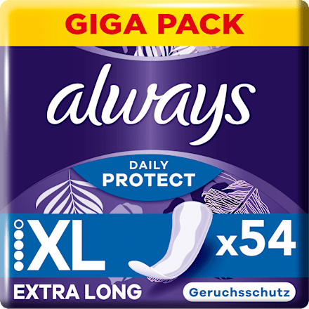 Slipové vložky Daily Protect XL Extra Long always