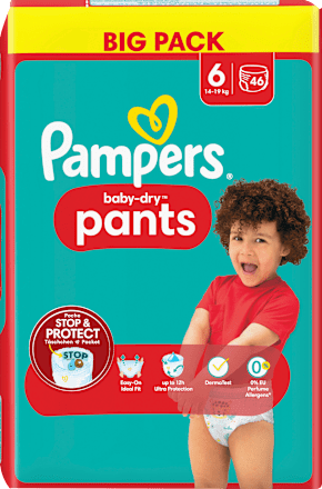 Baby Pants Baby Dry Gr.6 Extra Large (14-19 kg), Big Pack Pampers