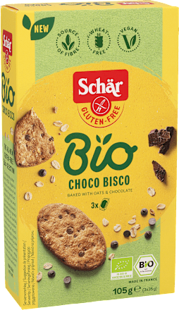 Bezglutenowe ciastka BIO Chocko Bisco Schär