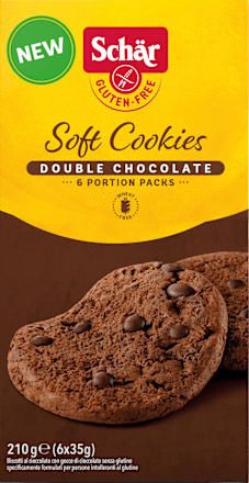 Cookies, Soft Double Chocolate, glutenfrei Schär