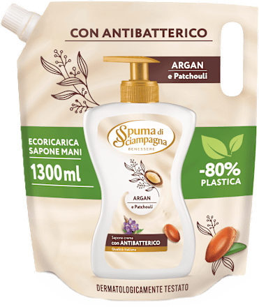 Ricarica sapone liquido con argan e patchouli Spuma di Sciampagna