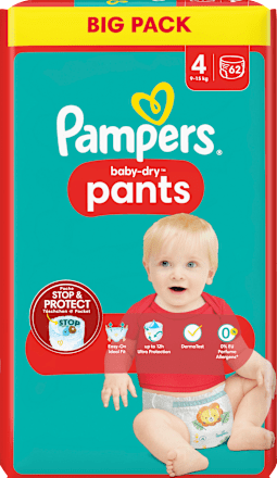 Baby Pants Baby Dry Gr.4 Maxi  (9-15 kg), Big Pack Pampers