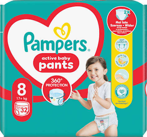 Pieluchomajtki rozmiar 8, 17+ kg Pampers active baby