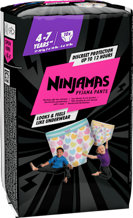 Pyjama Pants pelene-gaćice, vel. 3 (17 – 30 kg) – Heart  Ninjamas
