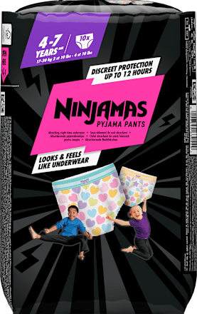 Pyjama Pants pelene-gaćice, vel. 3 (17 – 30 kg) – Heart  Ninjamas