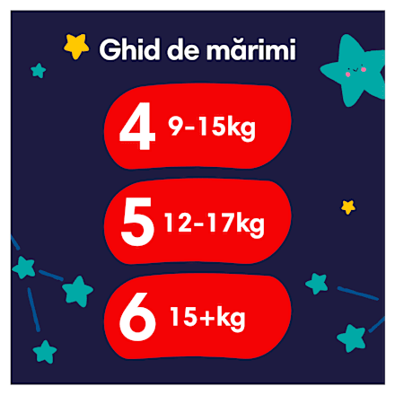 Scutece chiloțel de noapte numărul 4, 9-15kg Pampers