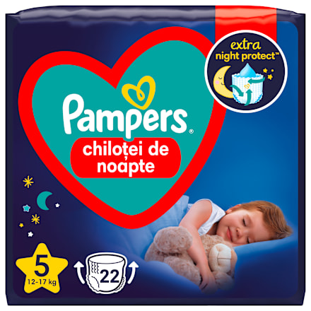 Scutece chiloțel de noapte numărul 5 12-17kg Pampers