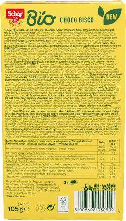 Bezglutenowe ciastka BIO Chocko Bisco Schär