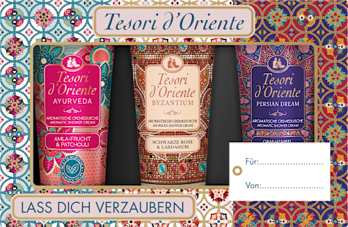 Geschenkset Cremdedusche "Lass dich verzaubern" 3tlg Tesori d'Oriente