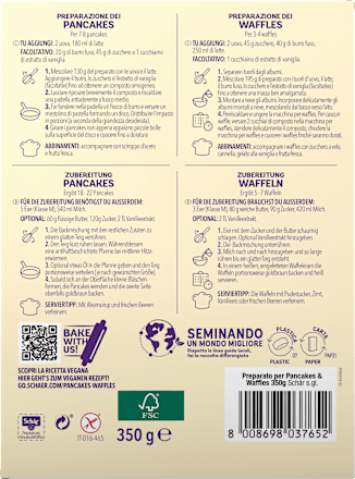 Backmischung Pancakes & Waffeln, glutenfrei Schär