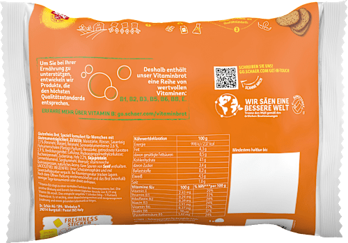 Brot, Vitaminbrot (5 Stück), glutenfrei Schär