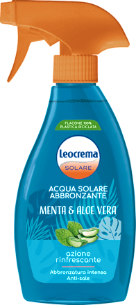 Acqua solare abbronzante menta & aloe vera Leocrema