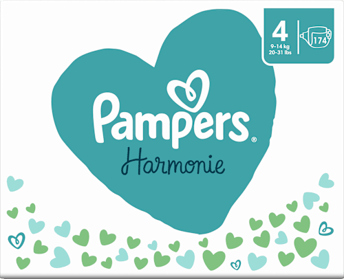 Plienky veľkosť 4 (9 - 14 kg) Monthly Box Pampers Harmonie