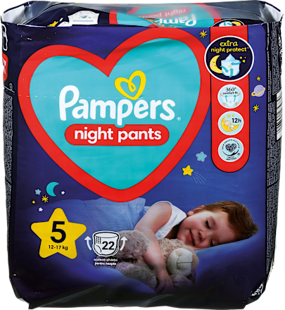 Nočne hlačne pleničke Night Pants, velikost 5 (12-17 kg) Pampers