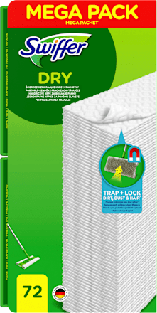 Náhradné suché utierky na podlahu Dry, Mega Pack Swiffer