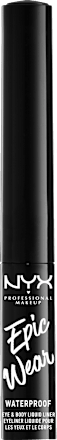 Liquid Eyeliner Epic Wear Metallic 01 Black Metal  NYX PROFESSIONAL MAKEUP