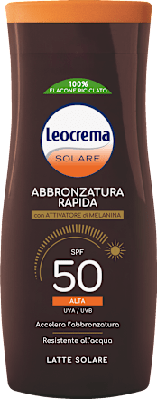 Latte solare abbronzatura rapida SPF50 Leocrema