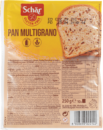 Brezglutenski beli kruh s semeni Pan Multigrano   Schär