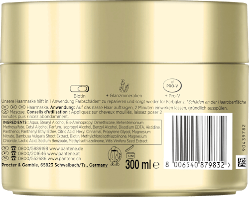 Haarmaske miracles colour gloss & deep repair PANTENE PRO-V