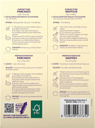 Backmischung Pancakes & Waffeln, glutenfrei Schär