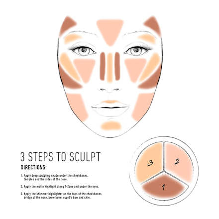 Contouringpuder 3 Steps to Sculpt Fair 01 NYX PROFESSIONAL MAKEUP