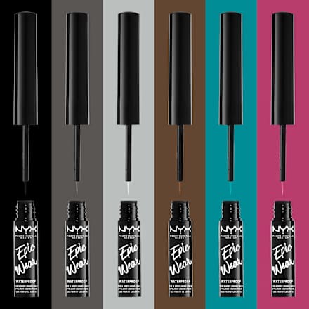 Liquid Eyeliner Epic Wear Metallic 01 Black Metal  NYX PROFESSIONAL MAKEUP