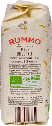 Nudeln, Rigatoni aus Weizen, Vollkorn, No.51 Rummo