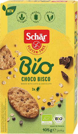 Bezglutenowe ciastka BIO Chocko Bisco Schär