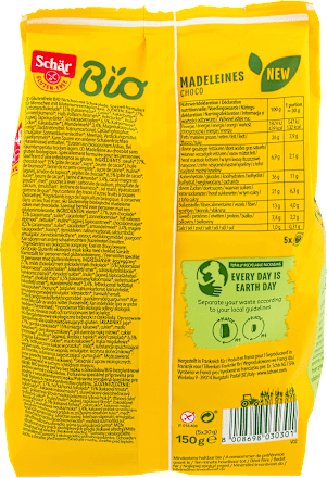 Bezglutenowe ciastka BIO Madeleines Chocko Schär