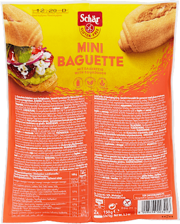Aufbackbrötchen Mini Baguette glutenfrei (2 Stück) Schär