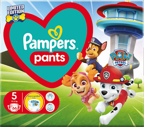 Hlačne plenice Paw Patrol, velikost 5 (12-17 kg) Pampers