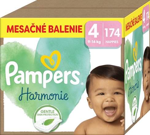 Plienky veľkosť 4 (9 - 14 kg) Monthly Box Pampers Harmonie
