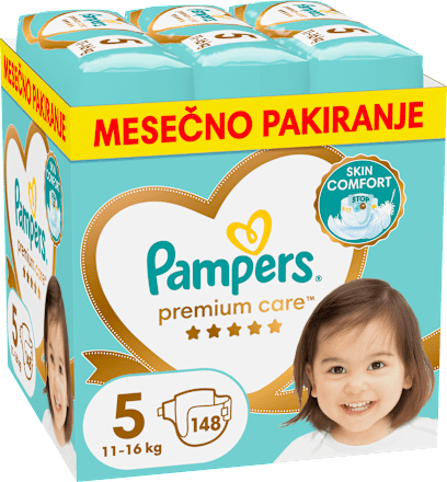 Plenice velikost 5 (11-15 kg), večje pakiranje Pampers Premium Care