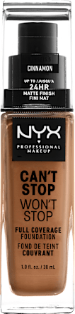 Foundation Can't Stop Won't Stop 24-Hour Cinnamon 15.5 NYX PROFESSIONAL MAKEUP