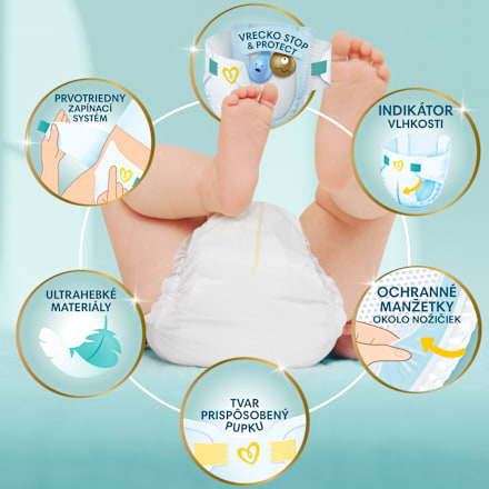 Plienky veľkosť 1 (2 - 5 kg) Pampers Premium Care