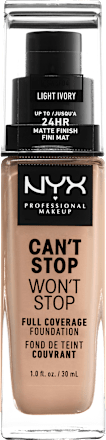 Foundation Can't Stop Won't Stop 24-Hour Light Ivory 04 NYX PROFESSIONAL MAKEUP