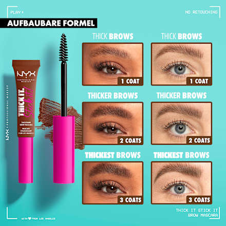 Brow Mascara Thick It Stick It 03 Auburn NYX PROFESSIONAL MAKEUP