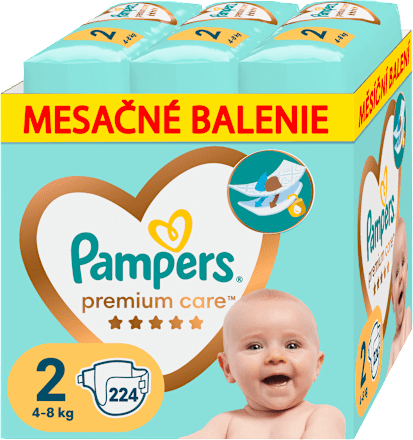 Plienky veľkosť 2 (4 - 8 kg) - mesačné balenie Pampers Premium Care