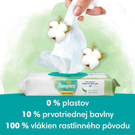 Vlhčené utierky new baby Pampers Harmonie