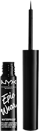 Liquid Eyeliner Epic Wear Metallic 01 Black Metal  NYX PROFESSIONAL MAKEUP