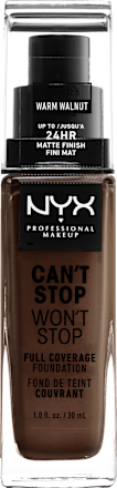 Foundation Can't Stop Won't Stop 24-Hour Warm Walnut 22.5 NYX PROFESSIONAL MAKEUP