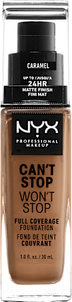 Foundation Can't Stop Won't Stop 24-Hour Caramel 15 NYX PROFESSIONAL MAKEUP
