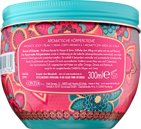 Bodycreme Ayurveda Tesori d'Oriente