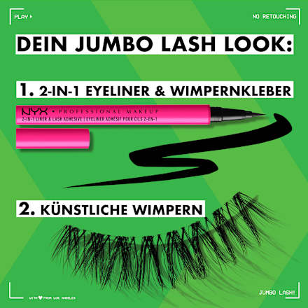 Eyeliner- & Wimpernkleber 2-in-1 Jumbo Lash! NYX PROFESSIONAL MAKEUP