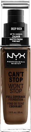 Foundation Can't Stop Won't Stop 24-Hour Deep Rich 20 NYX PROFESSIONAL MAKEUP