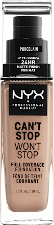 Foundation Can't Stop Won't Stop 24-Hour Porcelain 03 NYX PROFESSIONAL MAKEUP